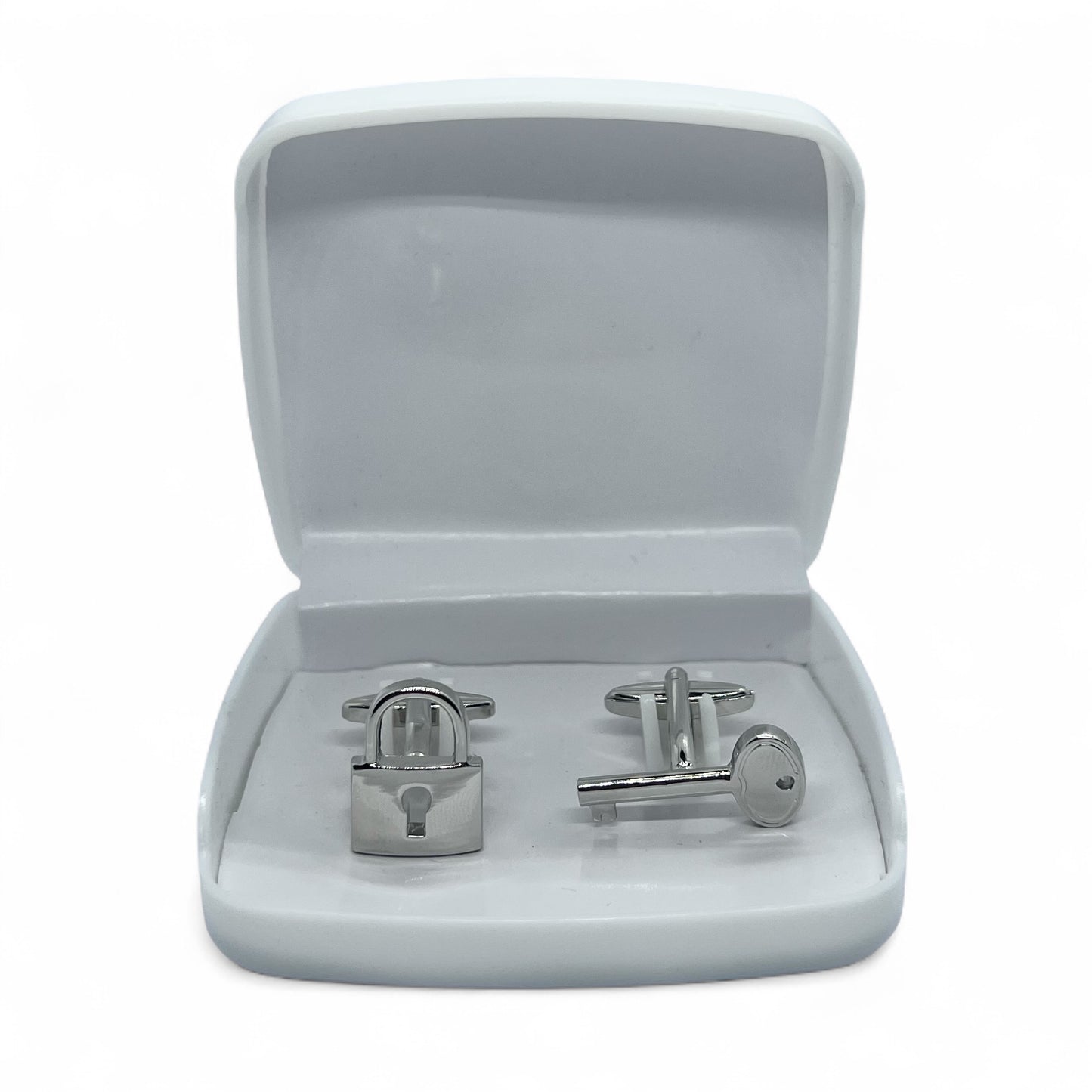 Lock & Key Silver Cufflinks