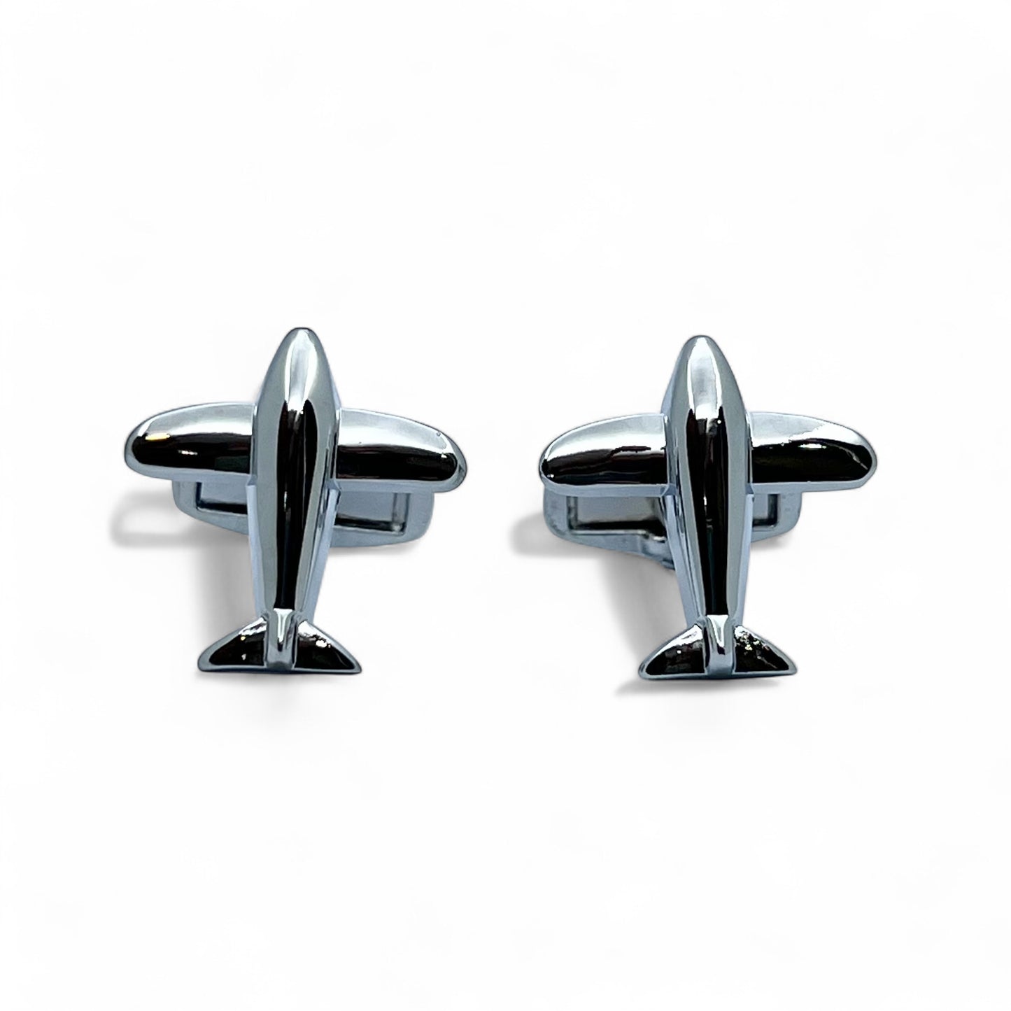 Silver Aeroplane Cufflinks