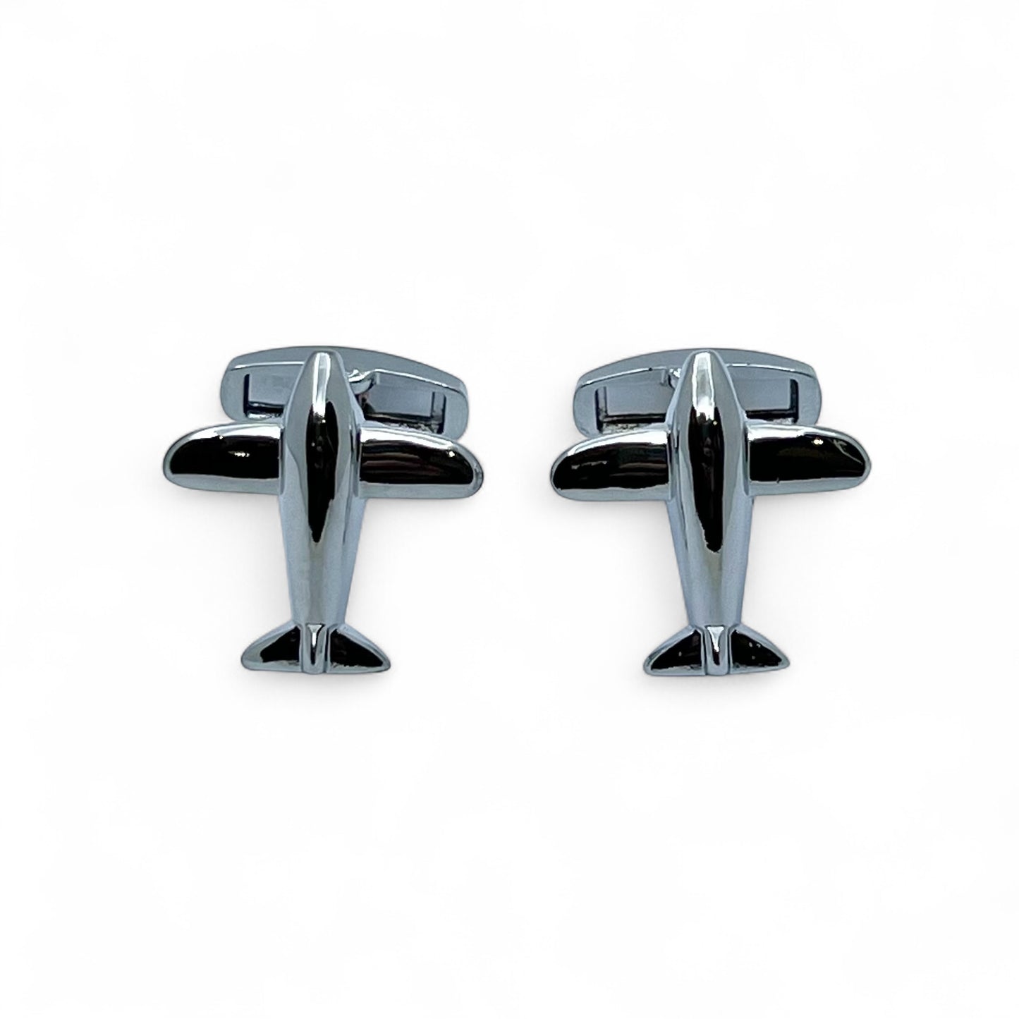 Silver Aeroplane Cufflinks