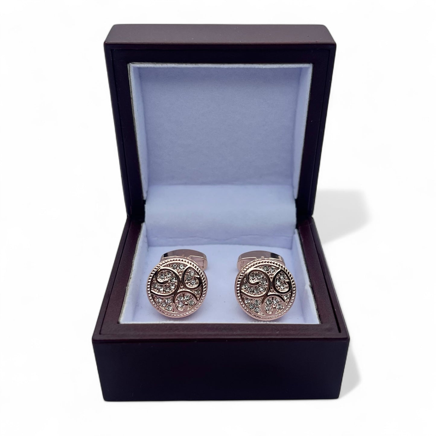 Hollowed Rhino Rose Gold Cufflinks
