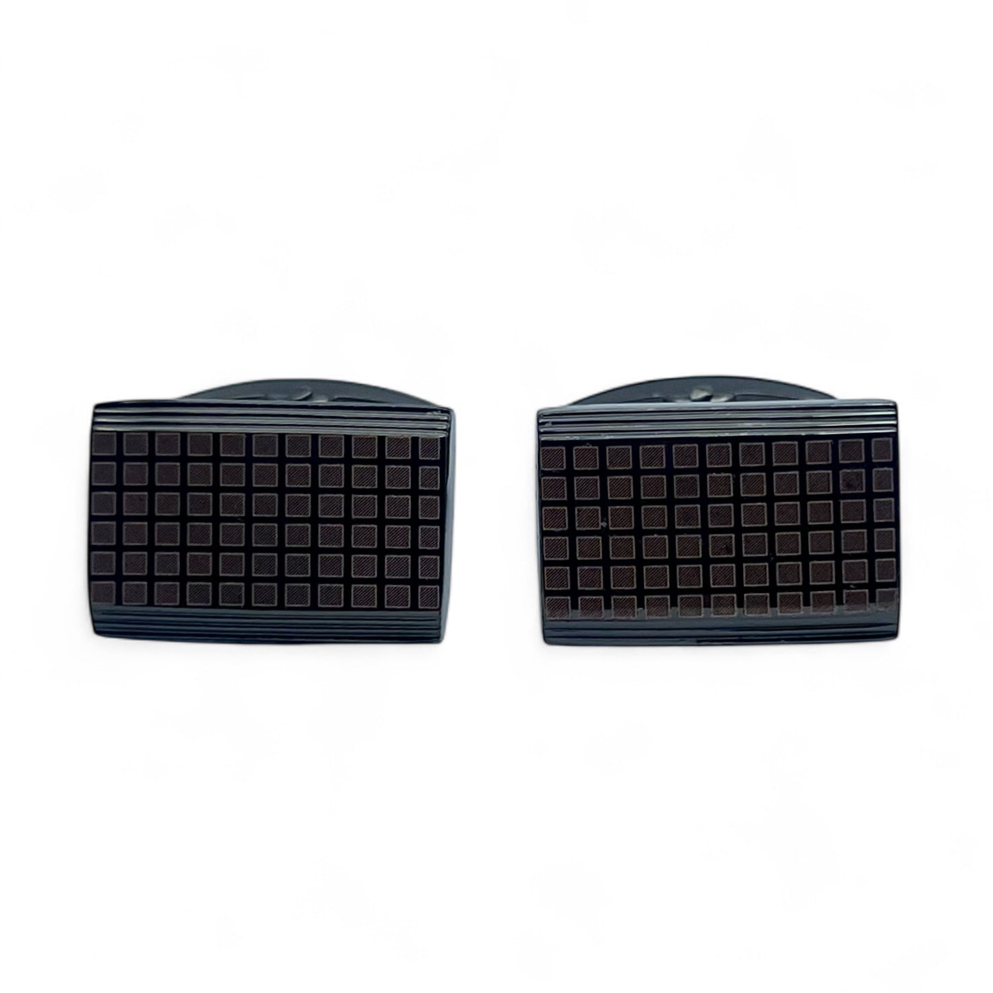 Execgrid Recta Grey Metallic Cufflinks
