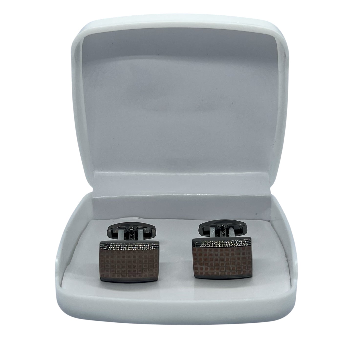 Execgrid Recta Grey Metallic Cufflinks