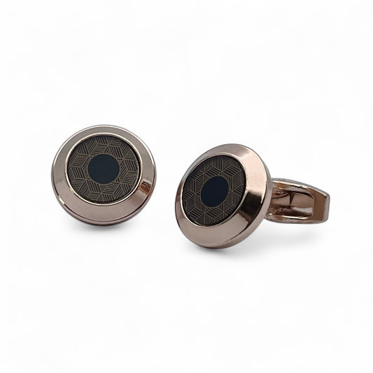 Hexon Core Rose Gold Cufflinks