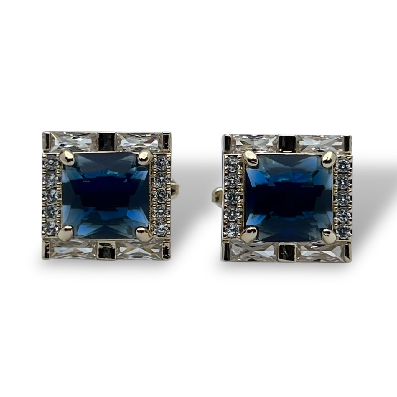 Navy Luxe Golden Cufflinks
