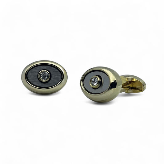 Aurora Oval Golden Cufflinks
