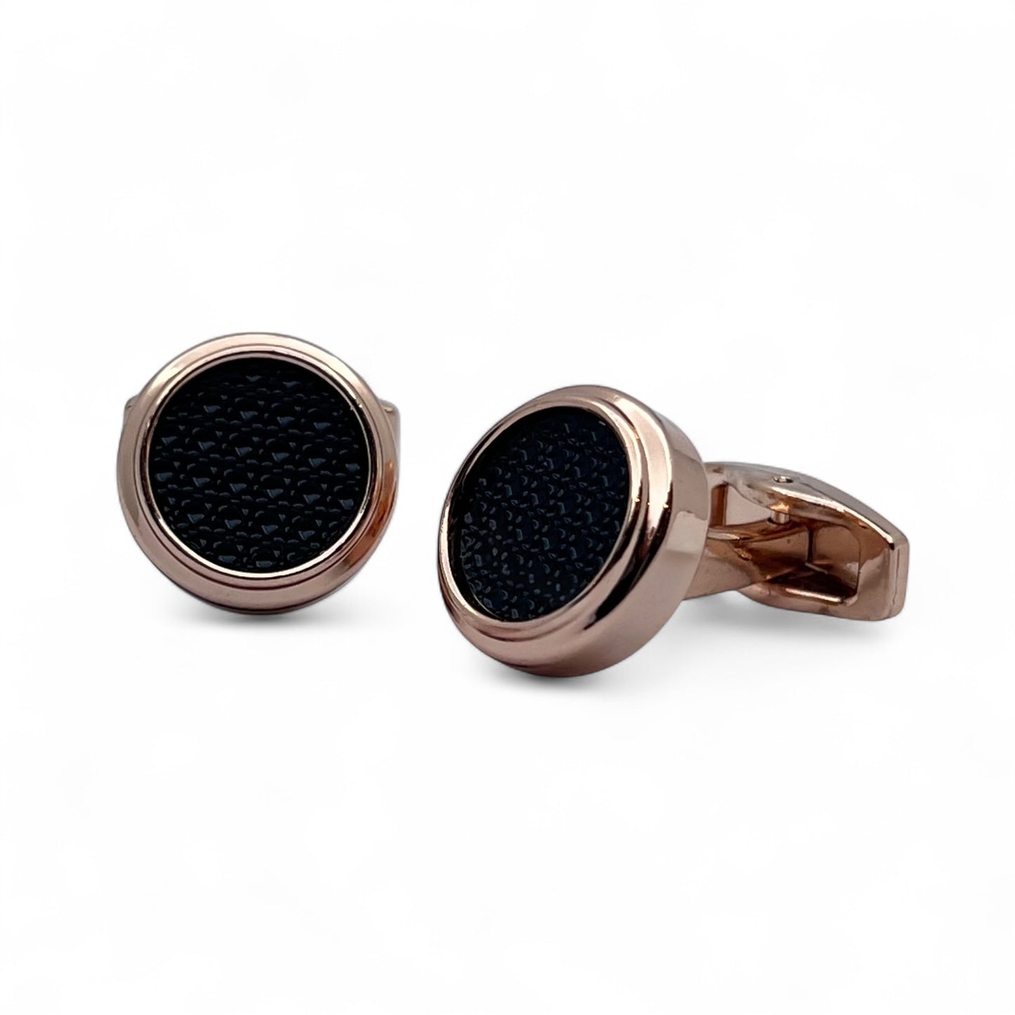 Centext Patterned Rose Gold Cufflinks