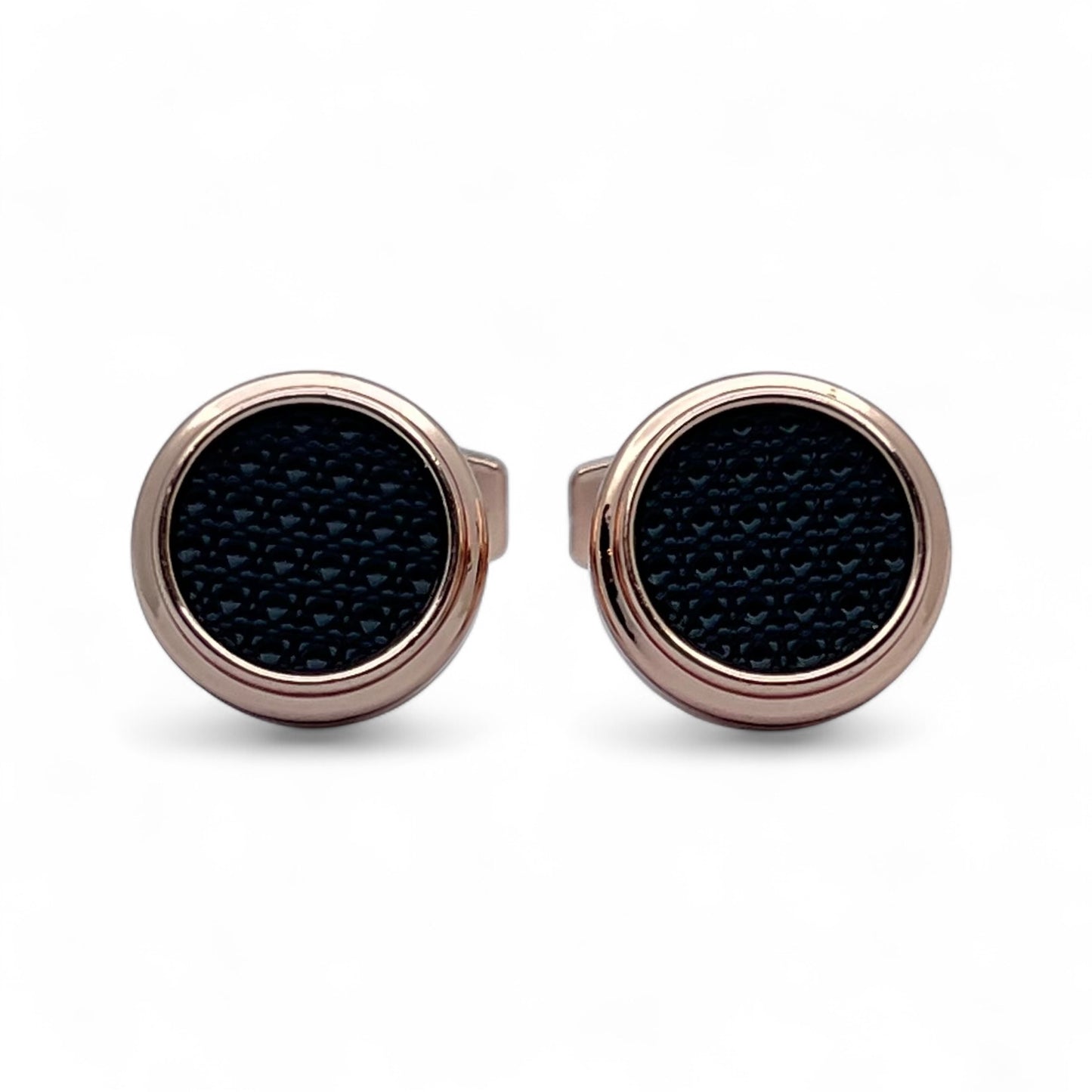 Centext Patterned Rose Gold Cufflinks