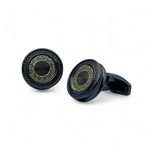 Gilded Nexus Grey Metallic Cufflinks