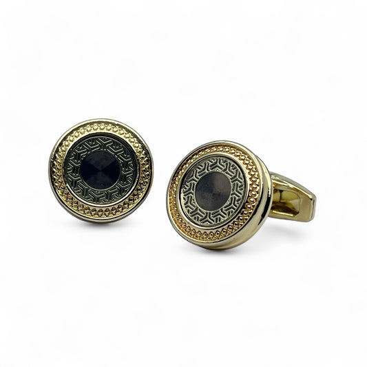 Gilded Nexus Golden Cufflinks