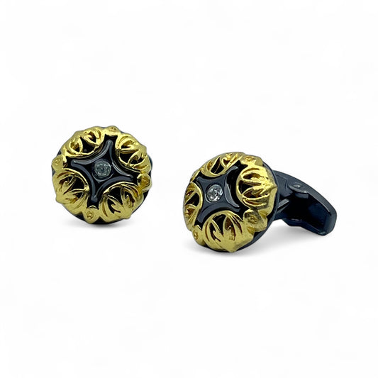 Rhino Star Golden Grey Metallic Cufflinks