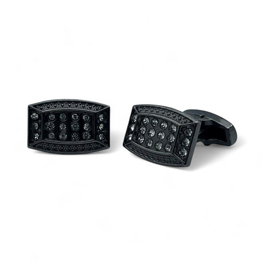 Edge Mark Grey Metallic Cufflinks
