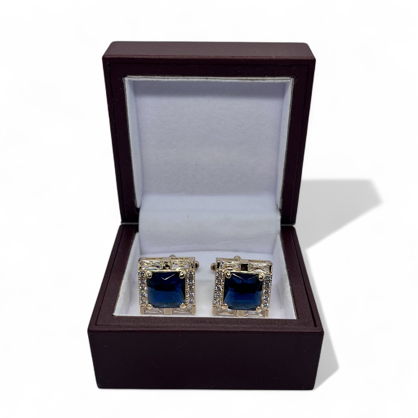 Navy Luxe Golden Cufflinks
