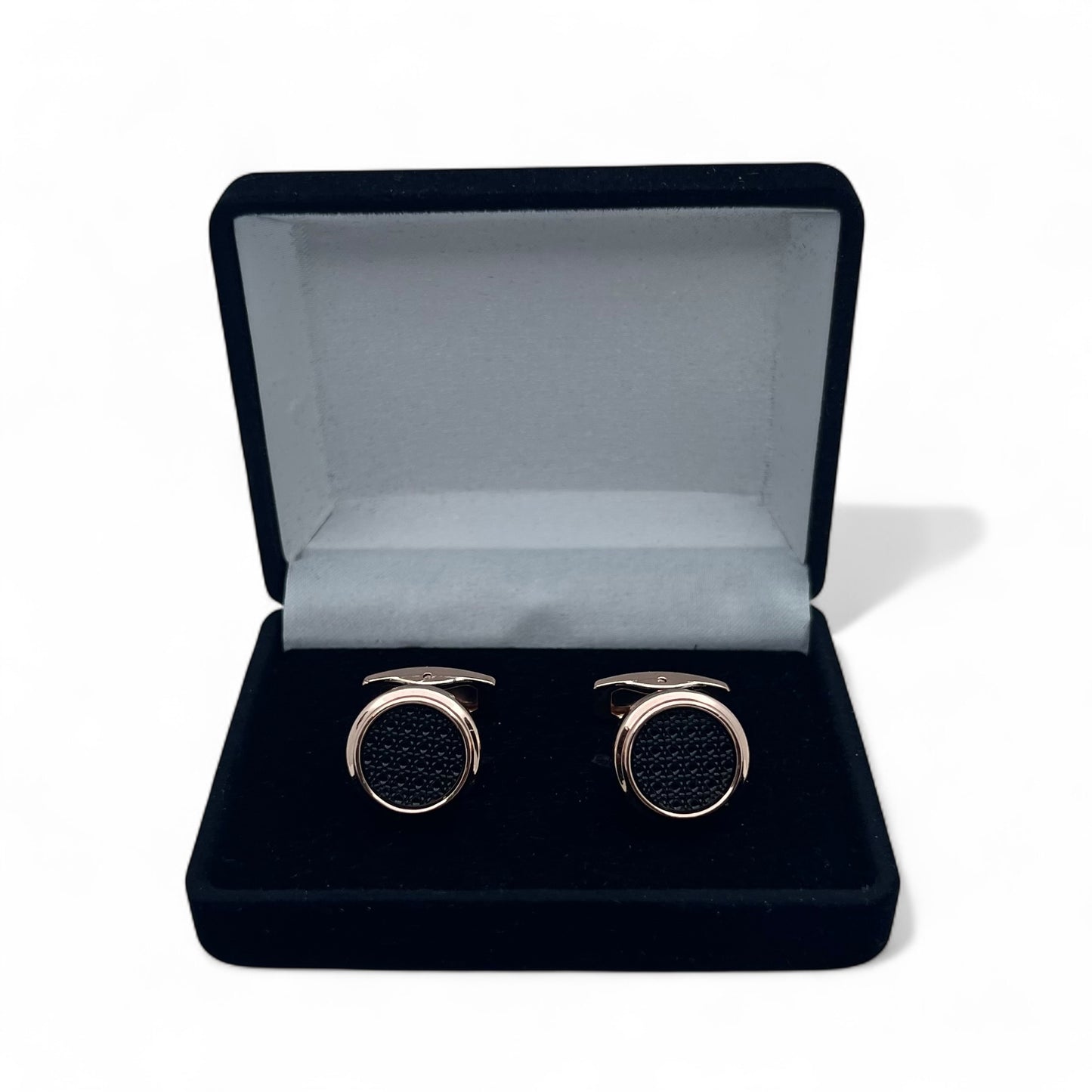 Centext Patterned Rose Gold Cufflinks