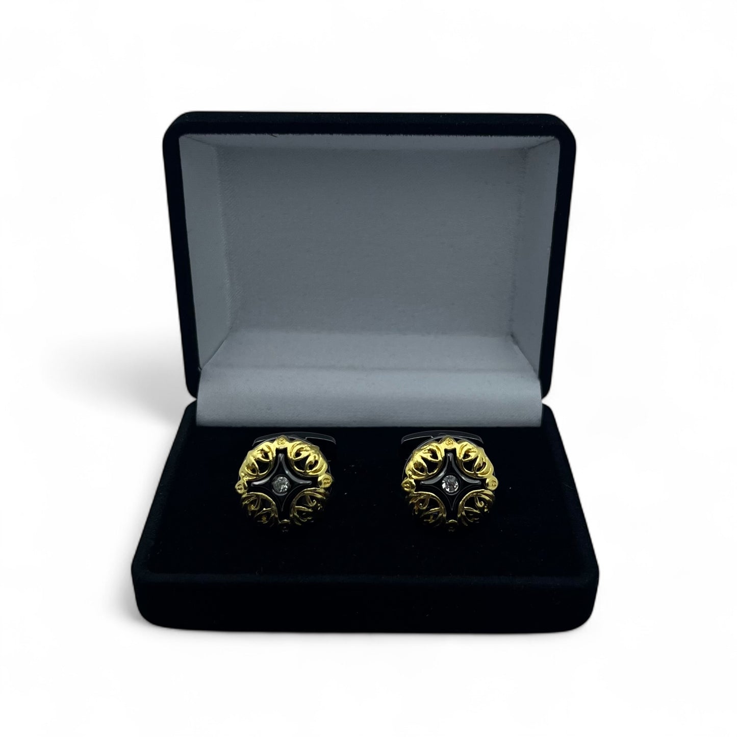 Rhino Star Golden Grey Metallic Cufflinks