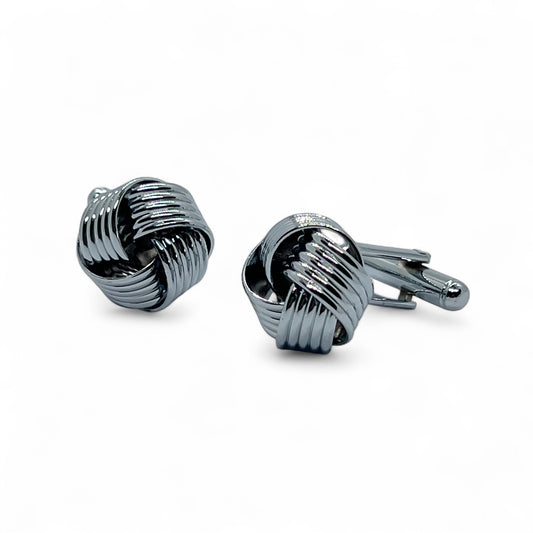 Penta Knot Silver Cufflinks