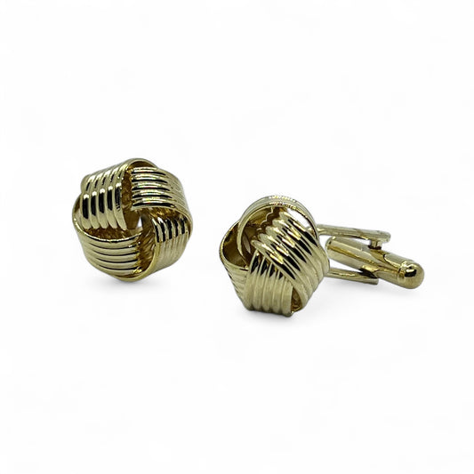Penta Knot Golden Cufflinks