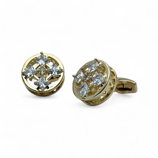 Regalia Cross Golden Cufflinks