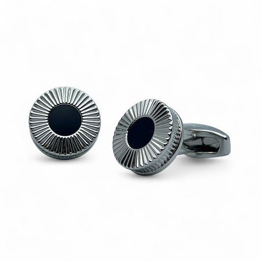 Shadow Flare Silver Cufflinks