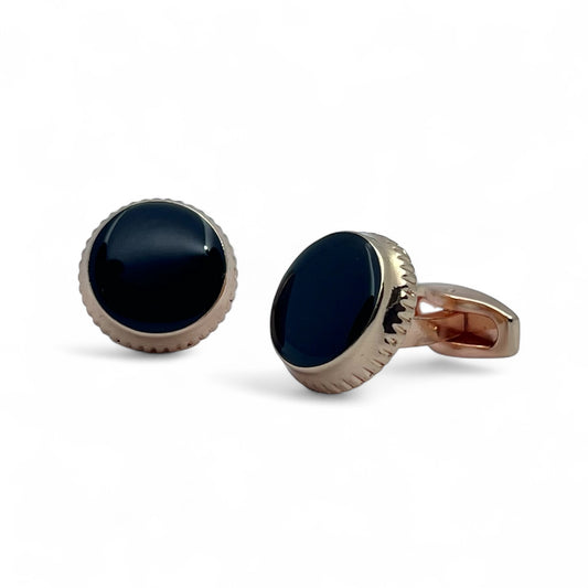Auric Shadow Rose Gold Cufflinks