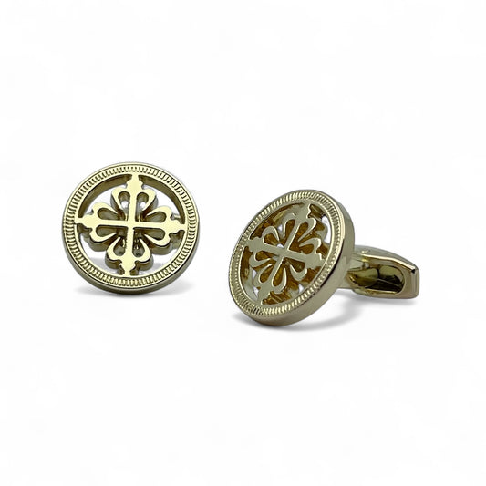 Vintage Cross Golden Cufflinks