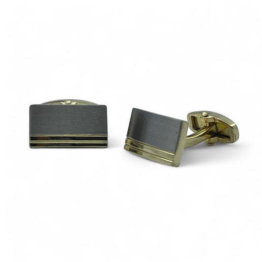 Dual Line Golden Cufflinks