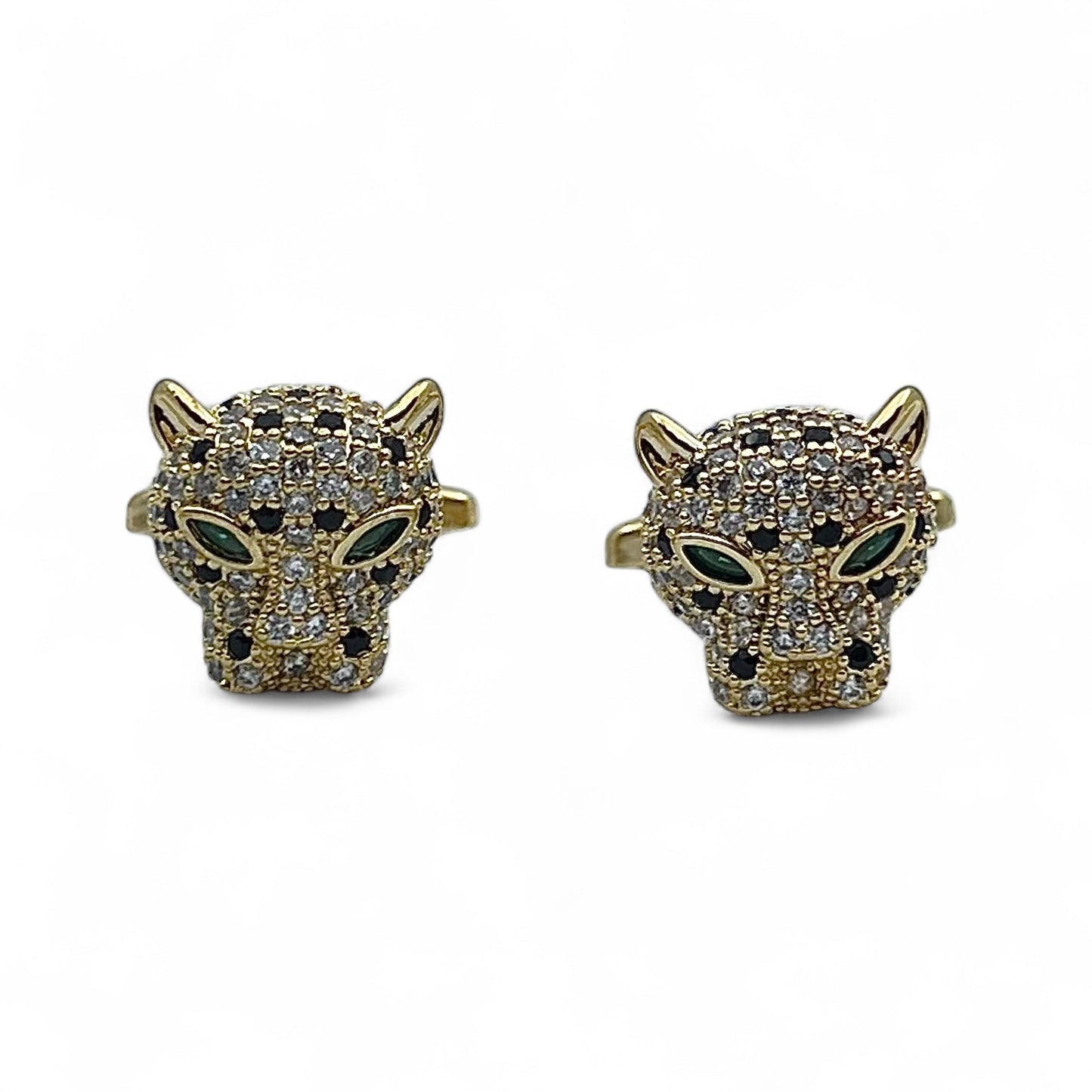 Midnight Panther Golden Cufflinks