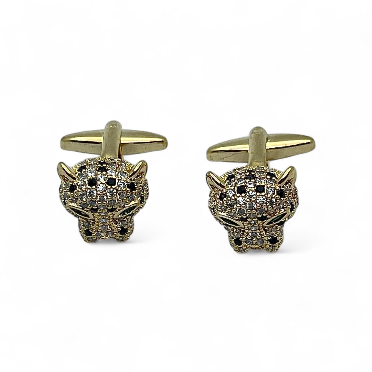 Midnight Panther Golden Cufflinks