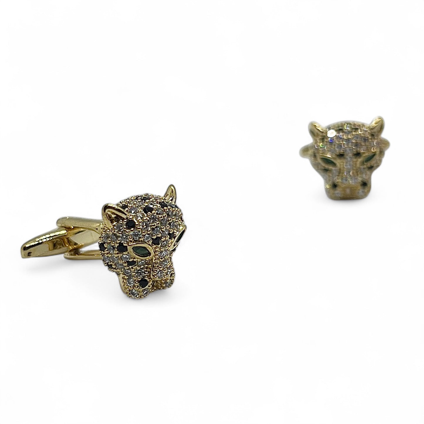 Midnight Panther Golden Cufflinks