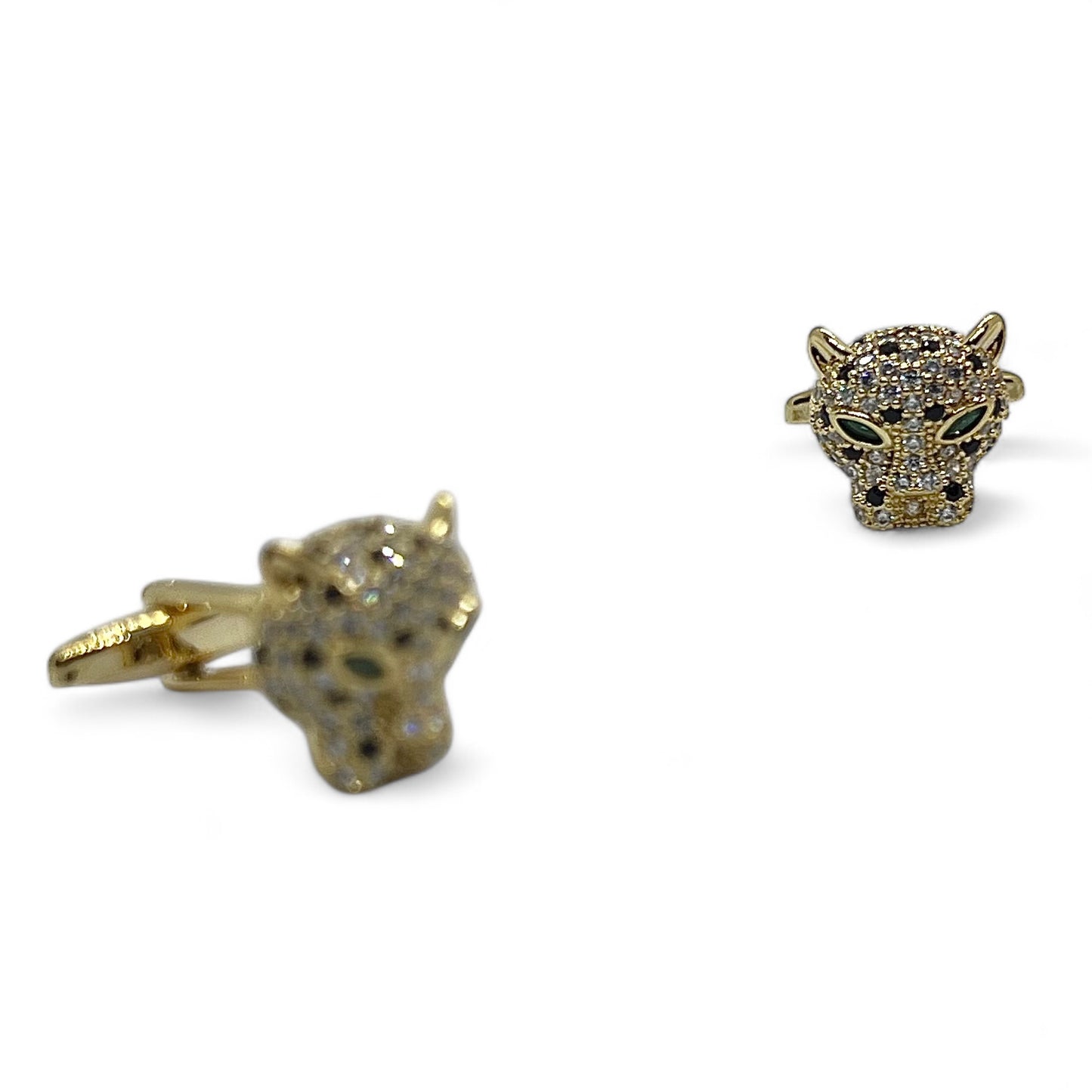 Midnight Panther Golden Cufflinks