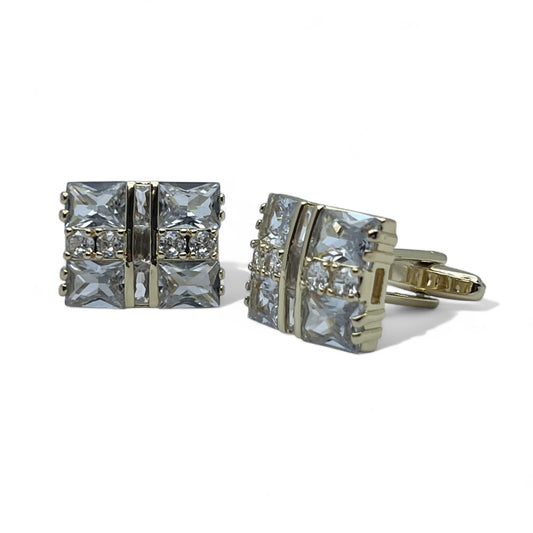 Noir Prism Golden Cufflinks