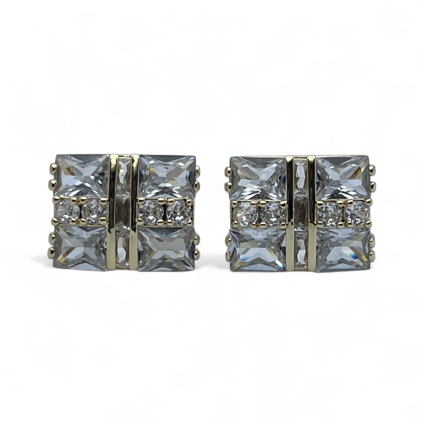 Noir Prism Golden Cufflinks