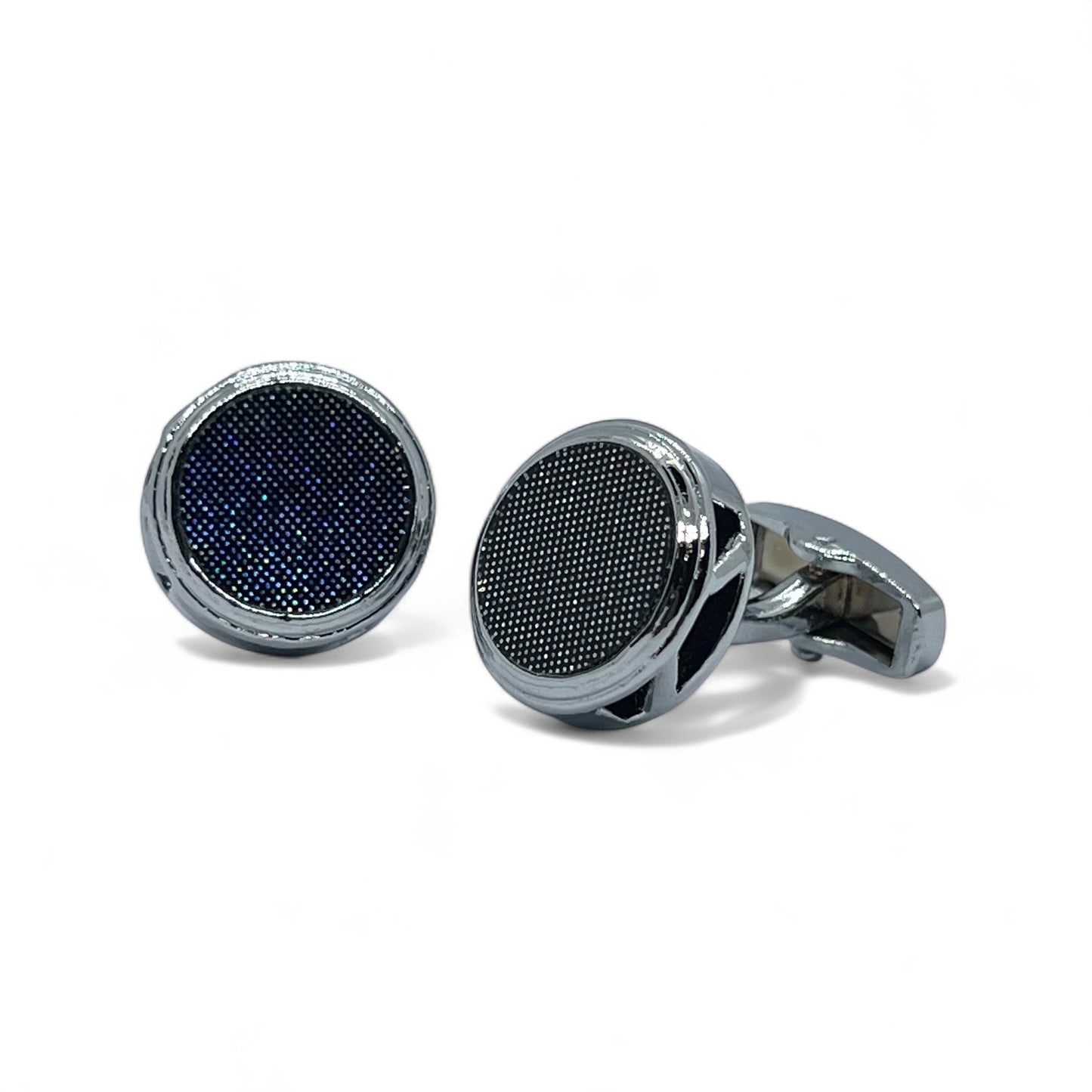 Lunar Mesh Silver Cufflinks