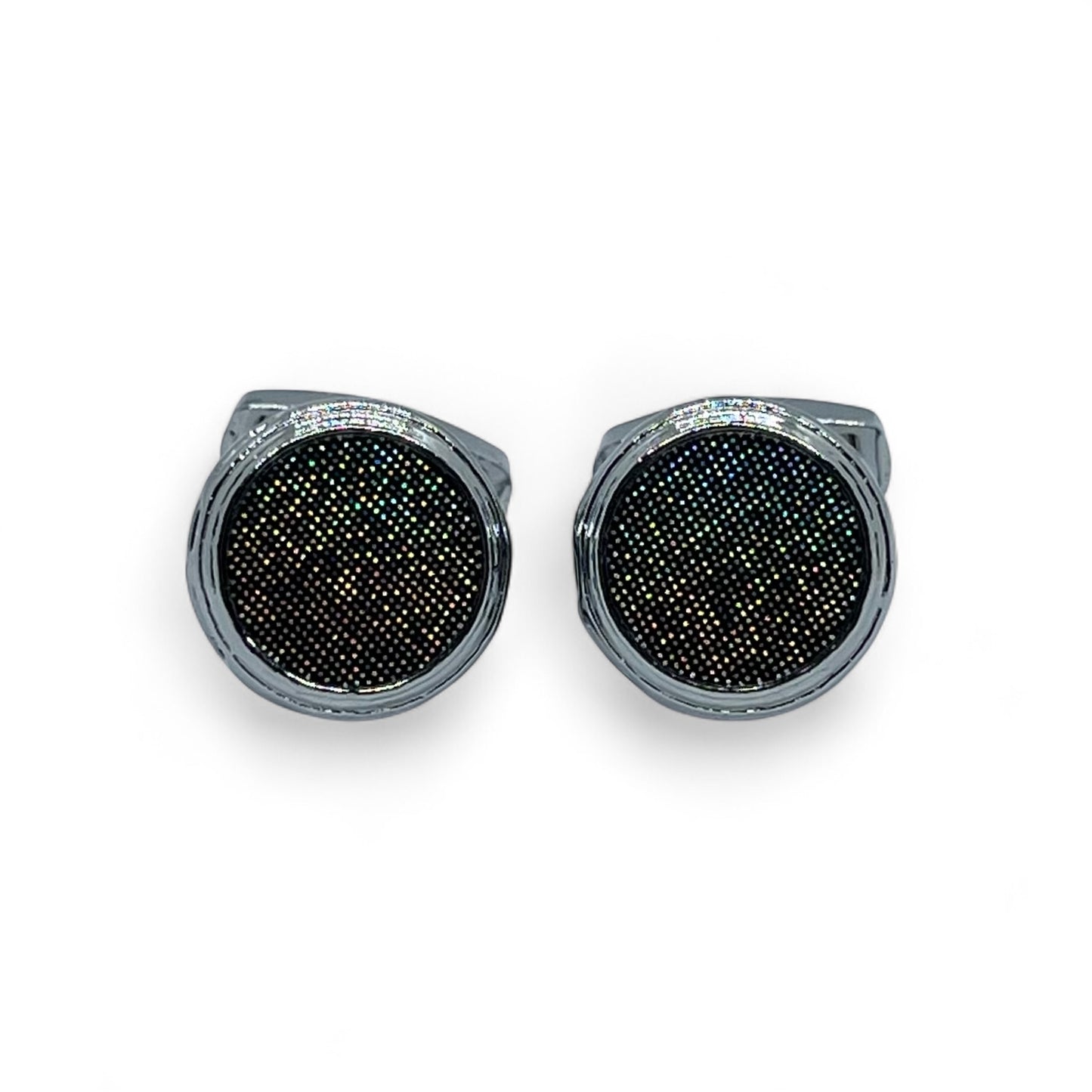 Lunar Mesh Silver Cufflinks