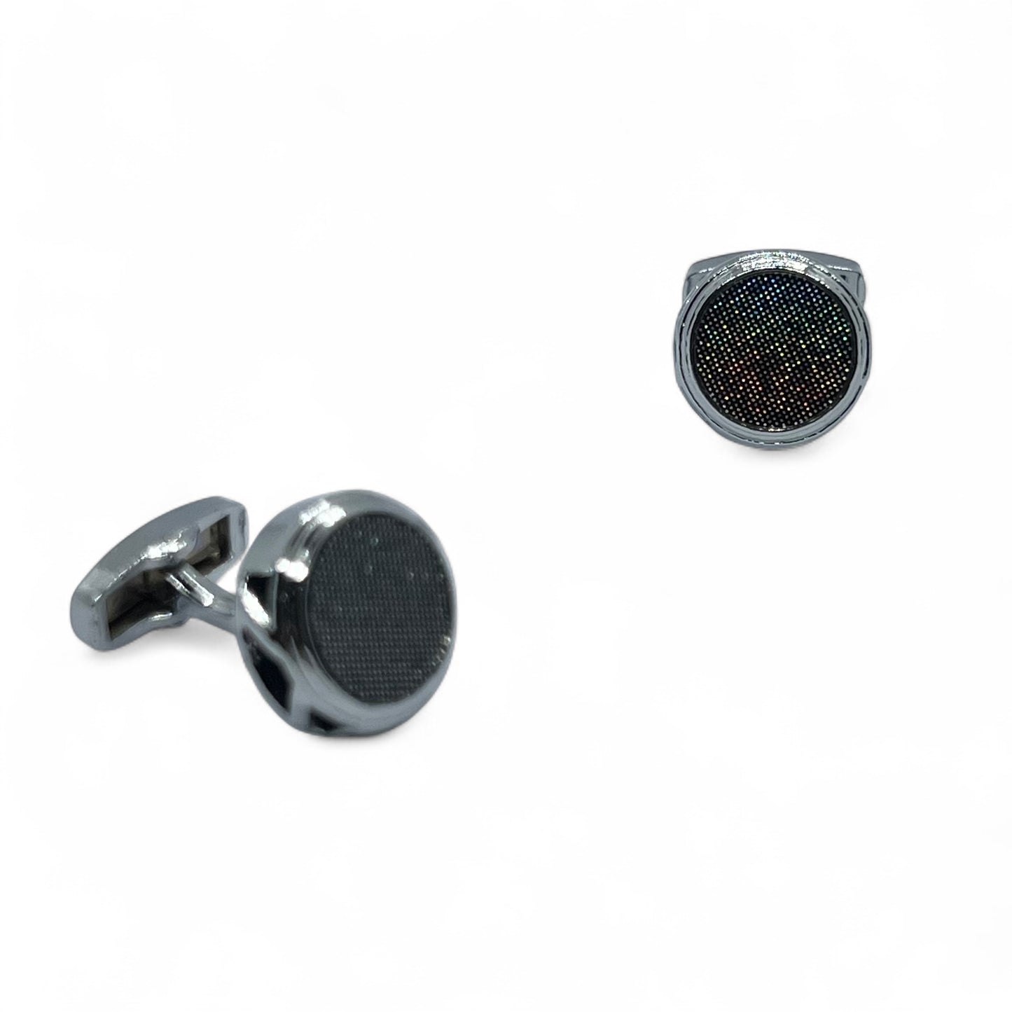 Lunar Mesh Silver Cufflinks