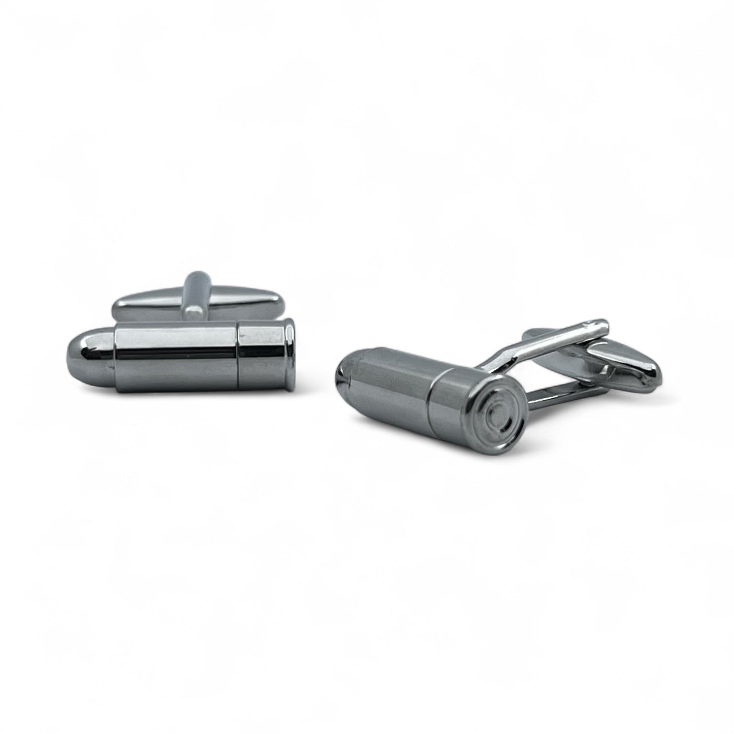 Gunmetal Bolt B Silver Cufflinks