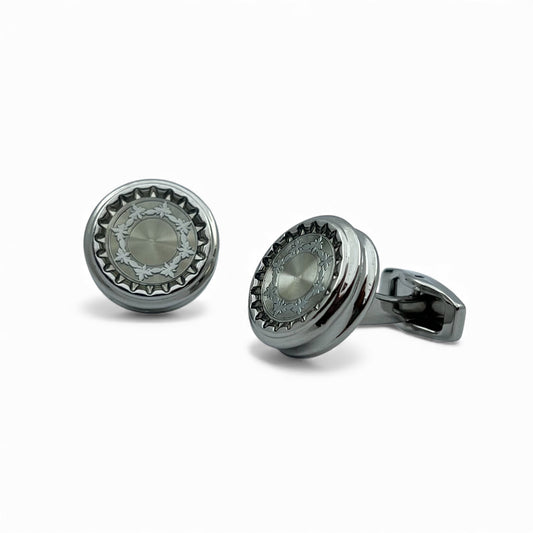 Star Glass Silver Cufflinks