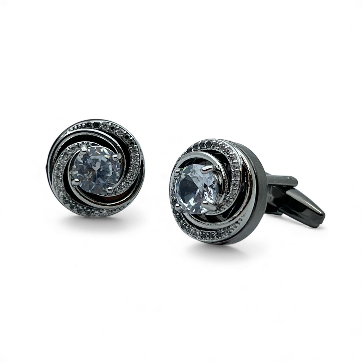 Imperial Halo Grey Metallic Cufflinks