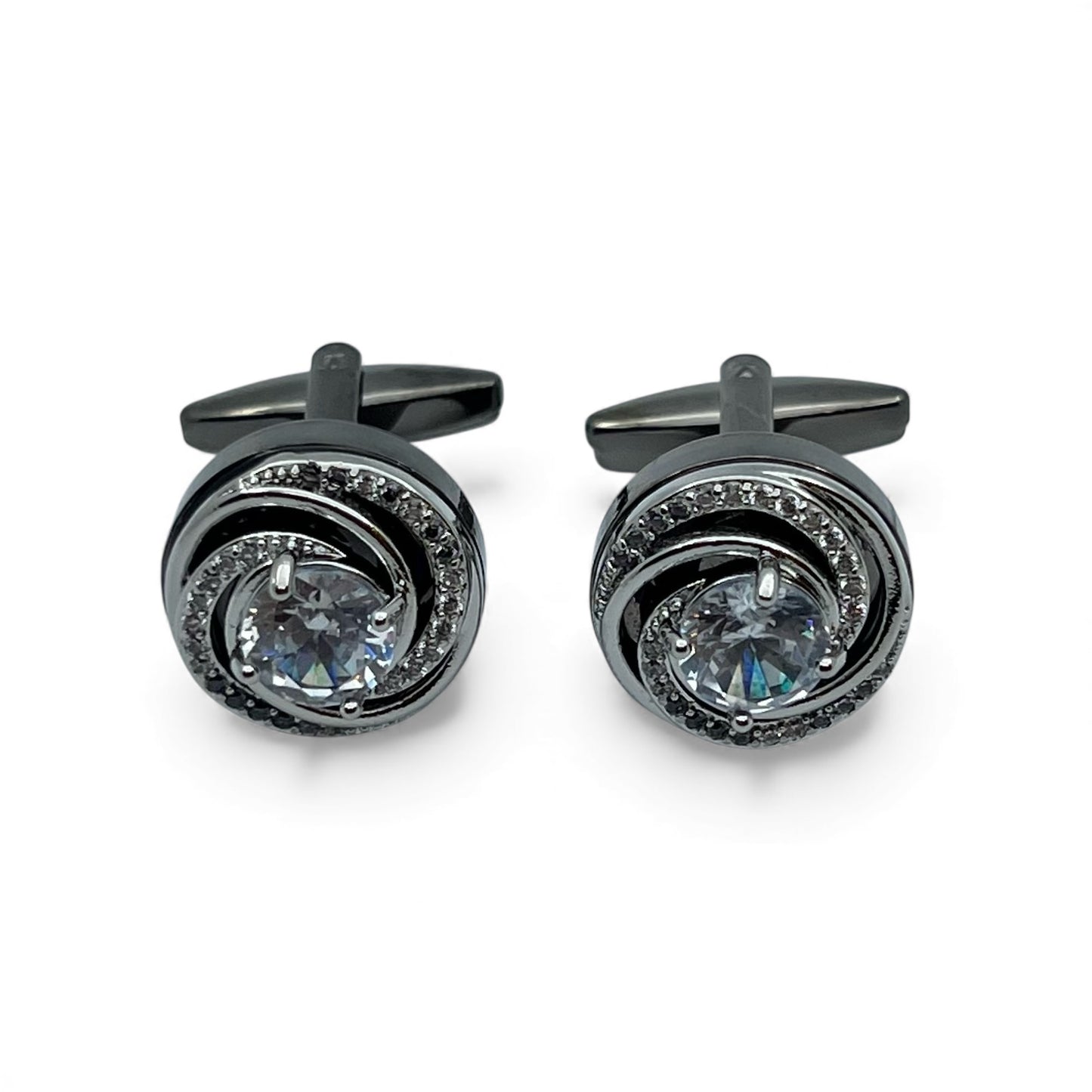 Imperial Halo Grey Metallic Cufflinks