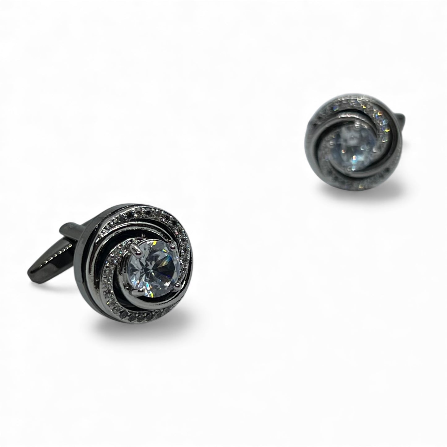 Imperial Halo Grey Metallic Cufflinks