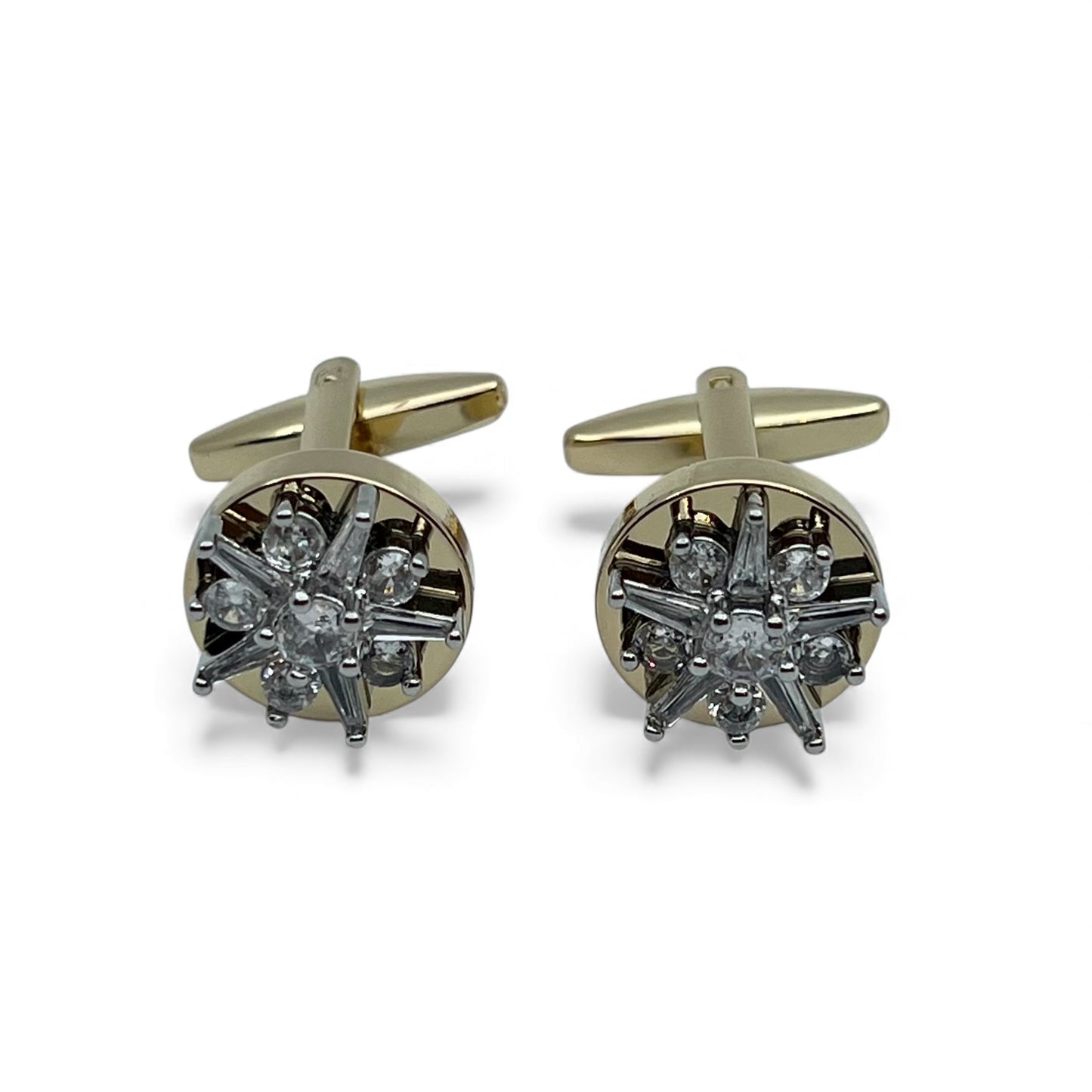 Noir Astra Golden Cufflinks