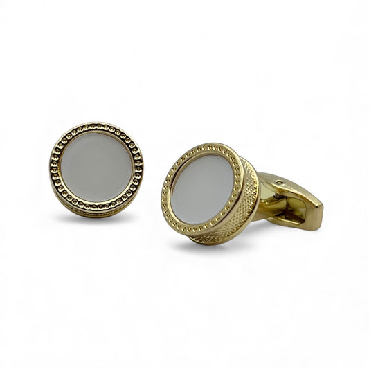 Classic Ivory Golden Cufflinks