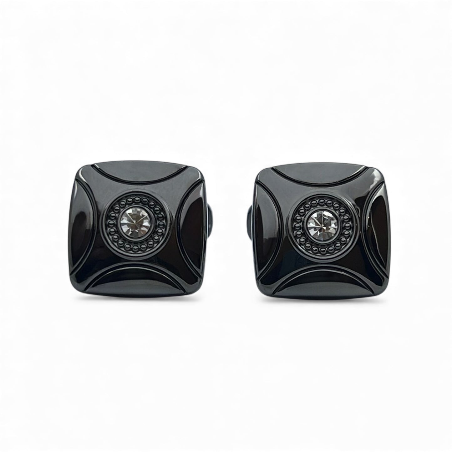 Halo Noir Grey Metallic Cufflinks