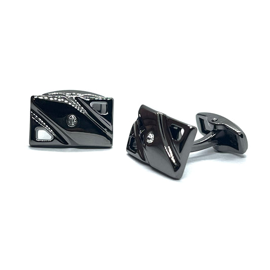 Rhinta Grey Metallic Cufflinks