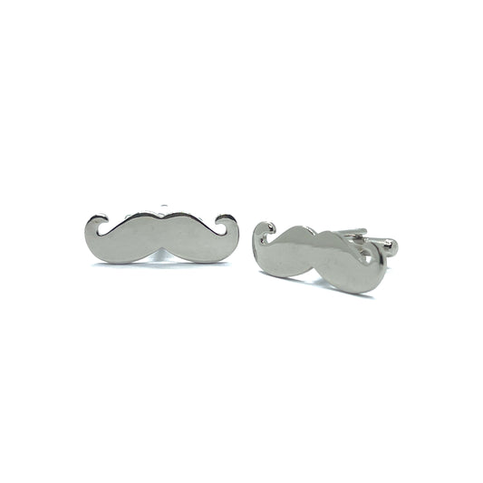 Silver Moustache Cufflinks by gleams is a choice for moustache lovers to express their style differently